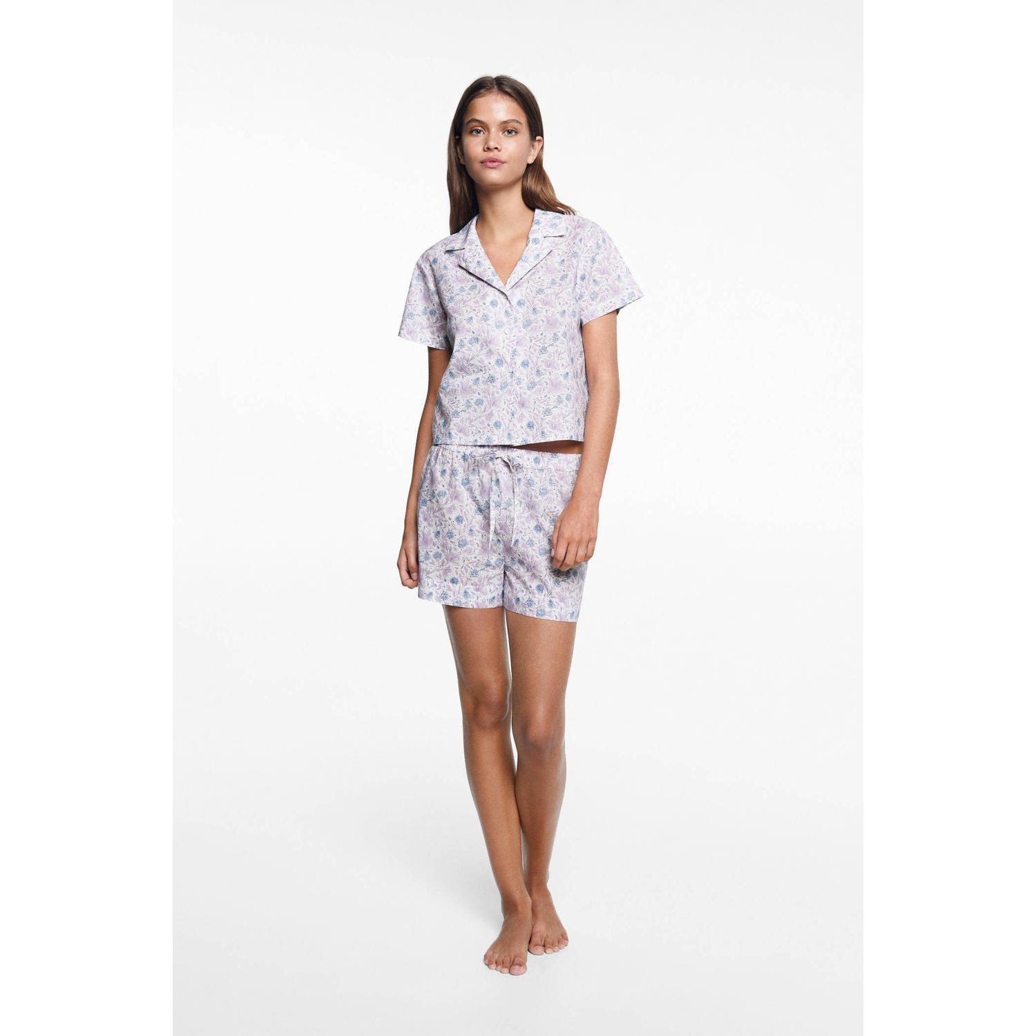 Mango Kids shortama met all over print lila