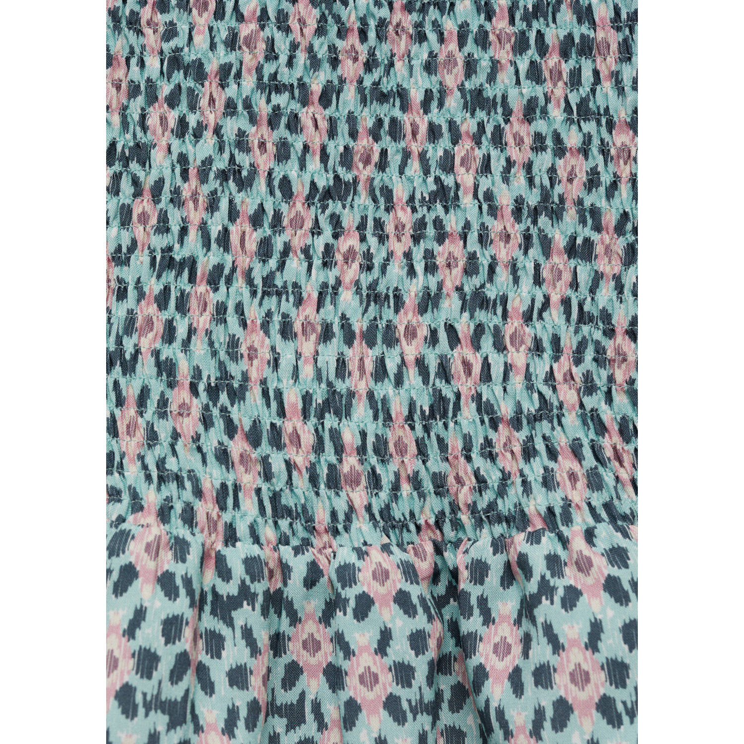 Mango Kids rok met all over print en ruches groen