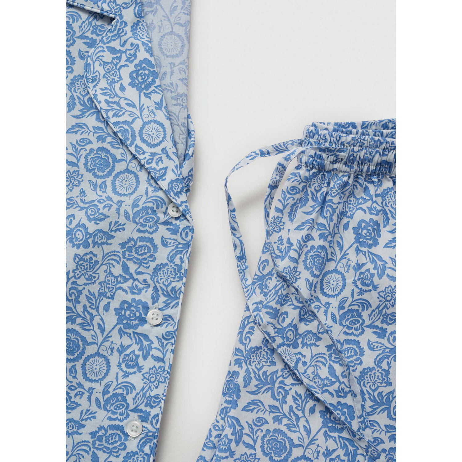 Mango Kids shortama met all over print blauw