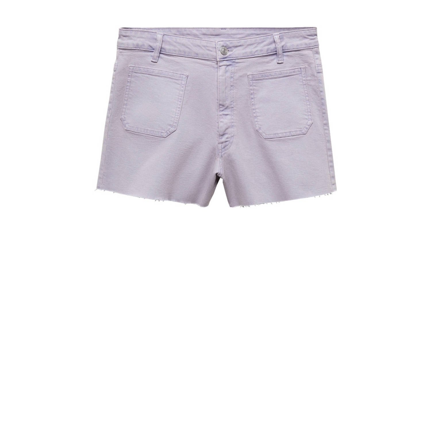 Mango Kids denim short lila Korte broek Paars Effen 158(XS)