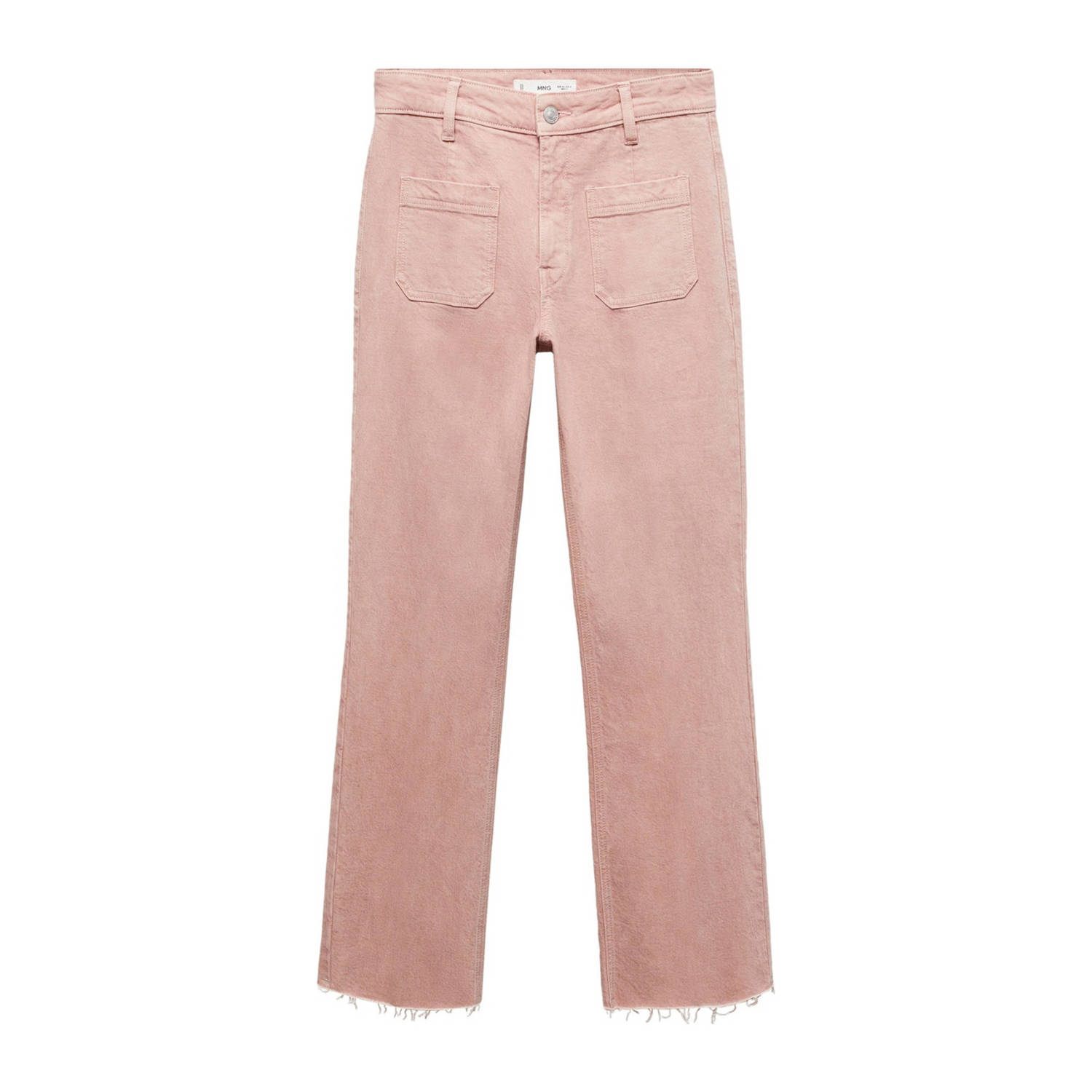 Mango cropped flared jeans roze