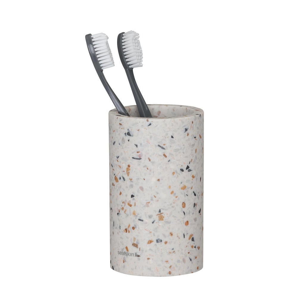 Sealskin tandenborstelbeker Blend vrijstaand Terrazzo (7.5x12.3 cm)