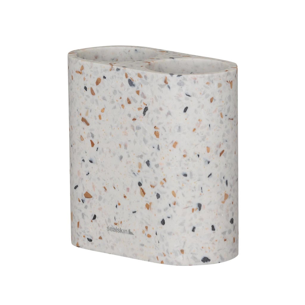 Sealskin tandenborstelhouder Blend dubbel vrijstaand Terrazzo (12x10.8 cm)