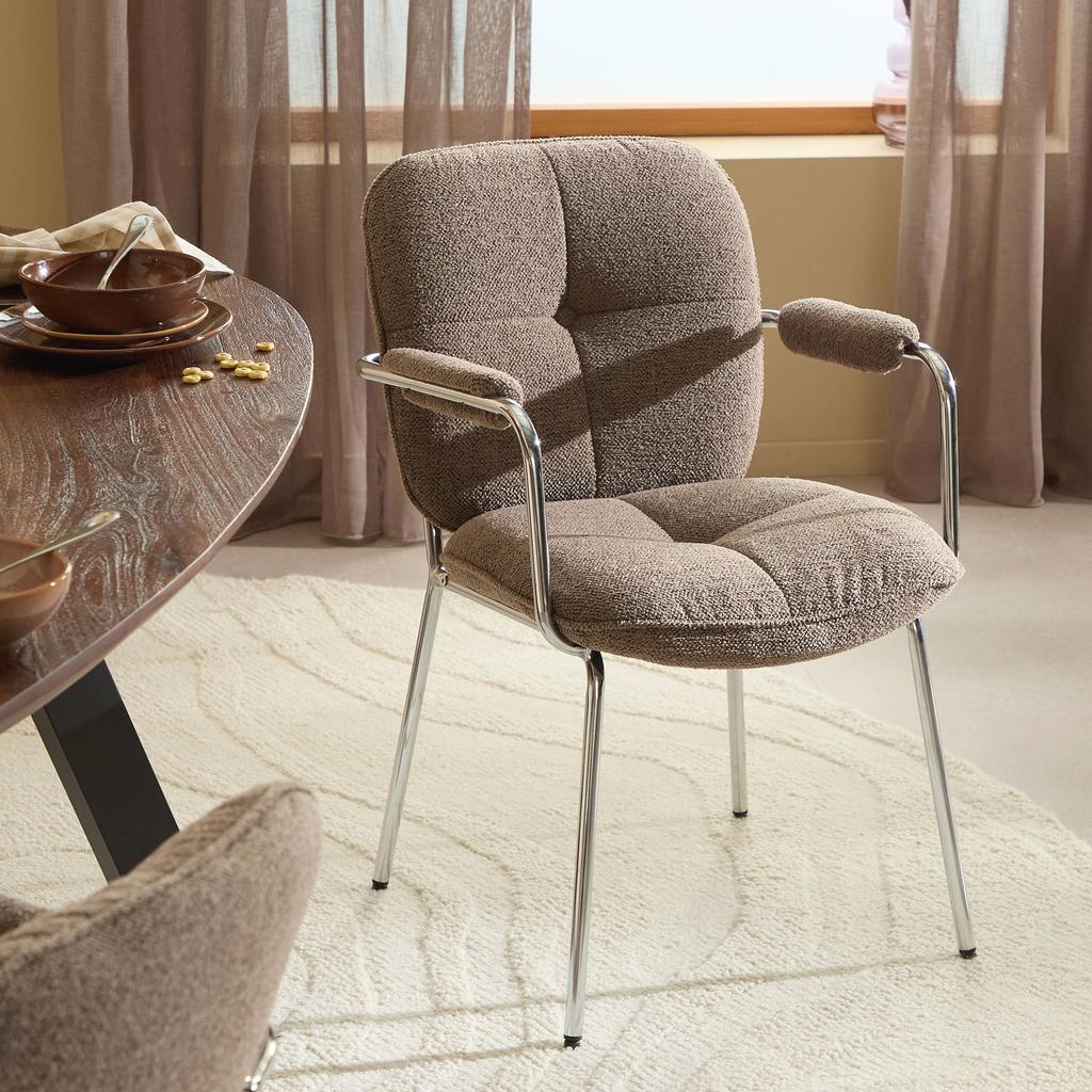 NOUS Living eetkamerstoel Chrome