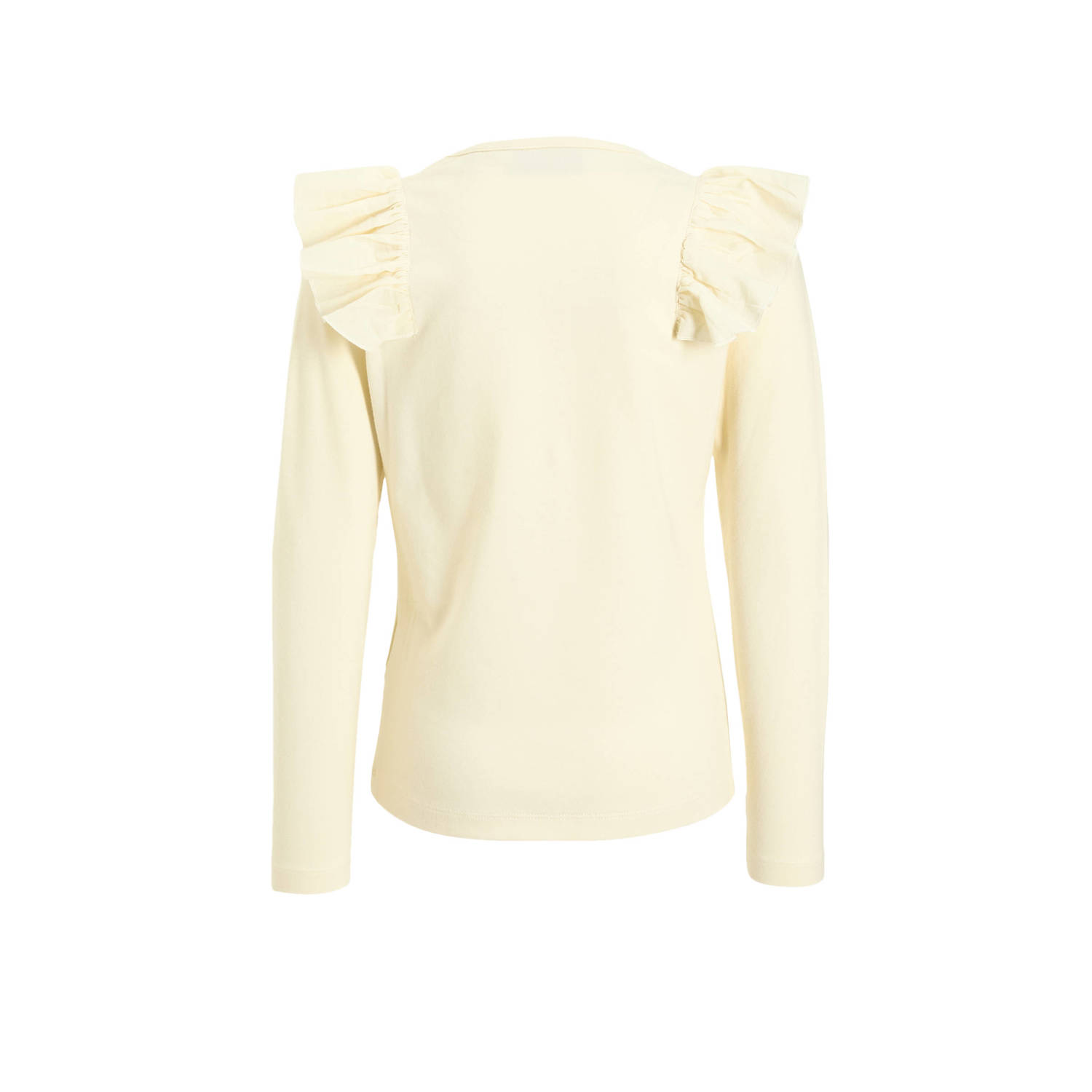 anytime longsleeve met ruffle wit