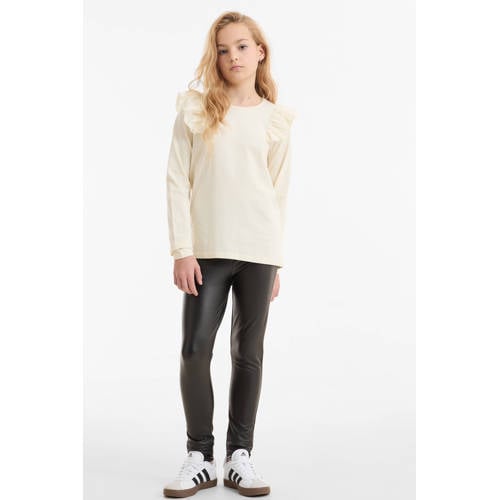 anytime longsleeve met ruffle wit afbeelding