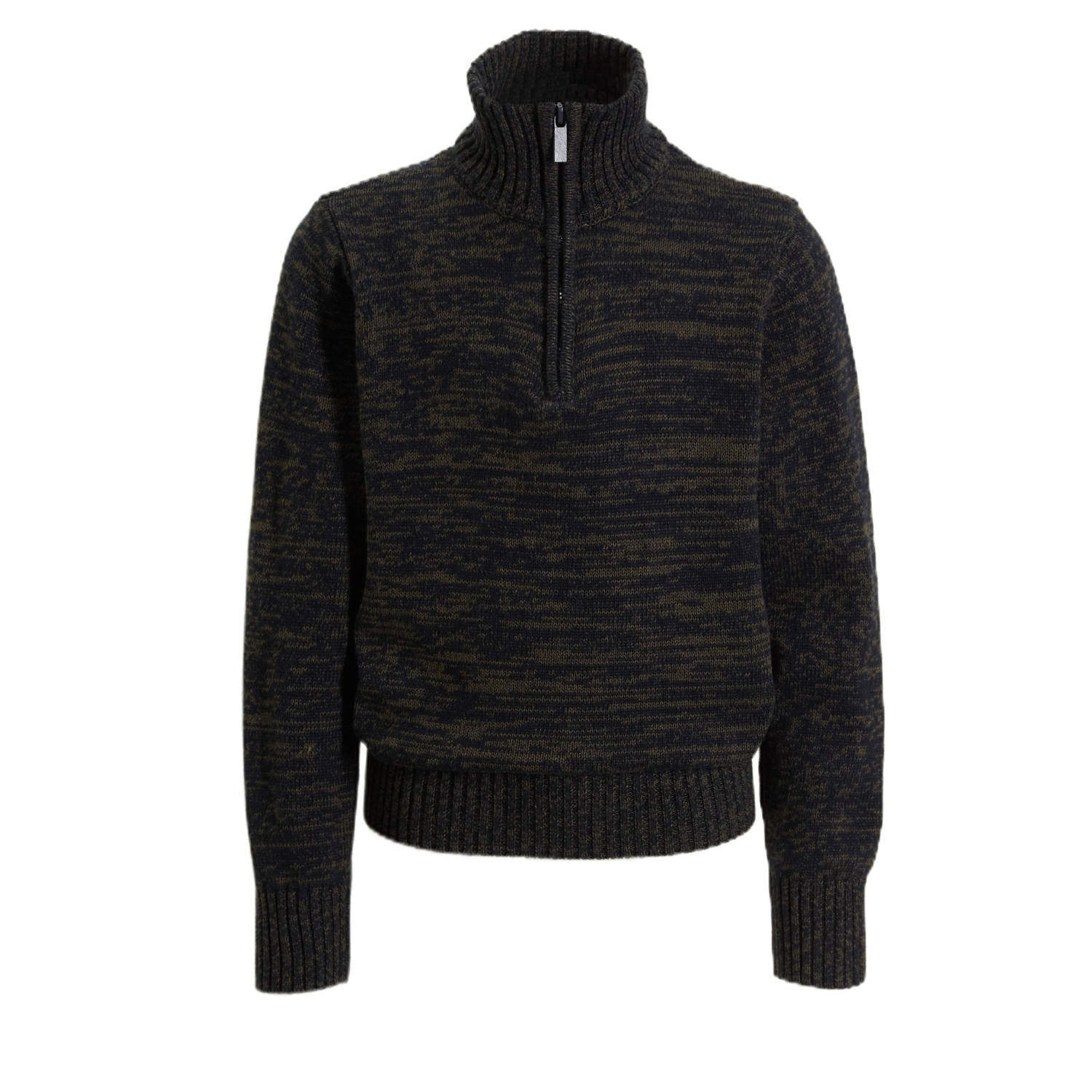 Anytime gebreide schipperstrui groen donkerblauw