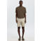 Selected linnen regular chino short grijsgroen