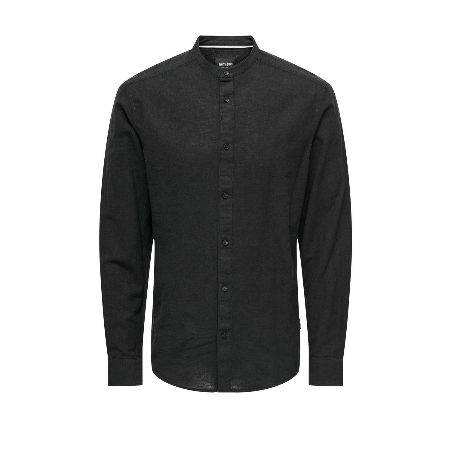 ONLY & SONS Overhemd met lange mouwen ONSCAIDEN LS SOLID LINEN MAO SHIRT NOOS