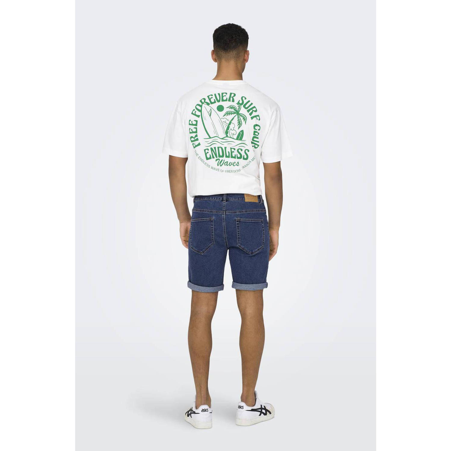 ONLY & SONS regular fit short ONSPLY medium blue denim