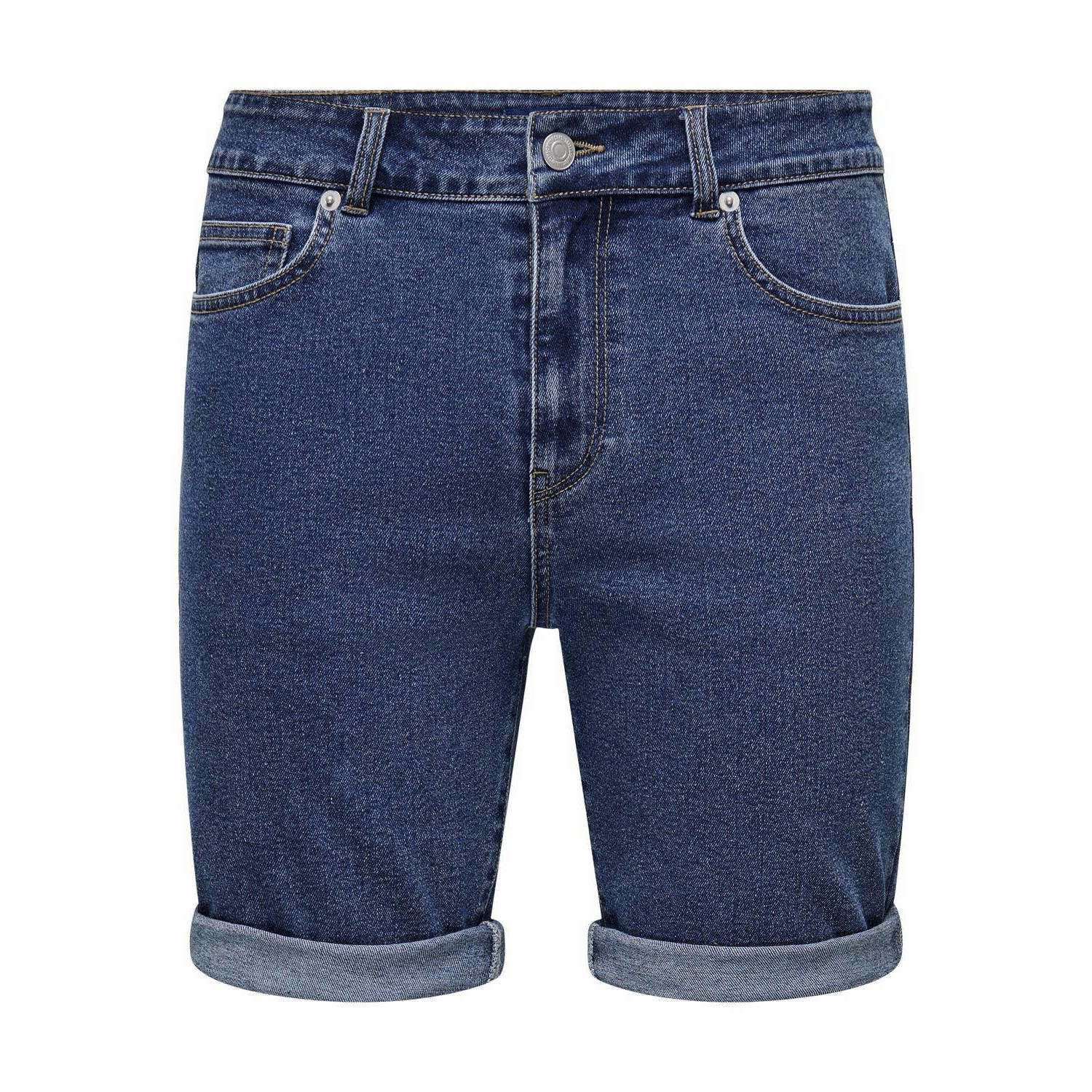 ONLY & SONS regular fit short ONSPLY medium blue denim