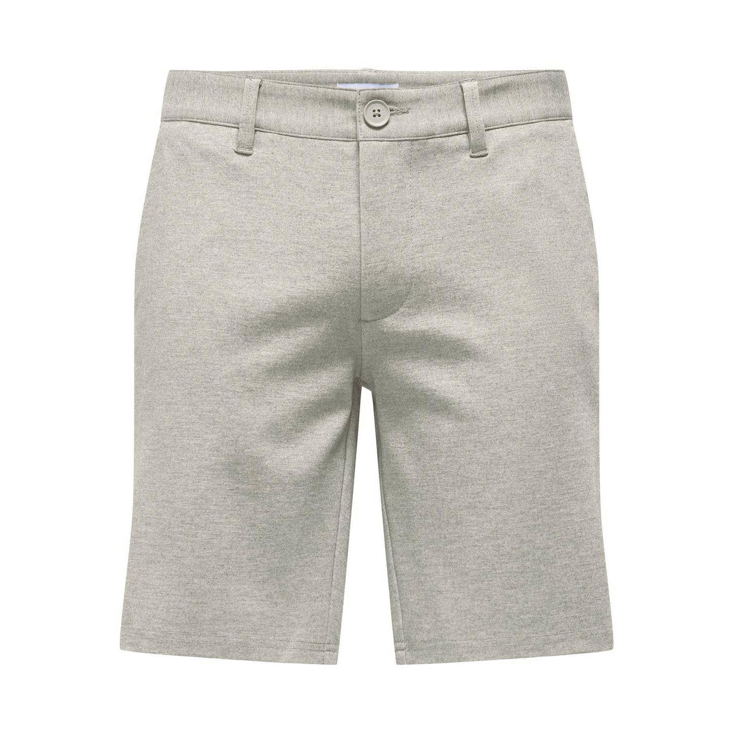 ONLY & SONS gemêleerde regular fit short ONSMARK beige