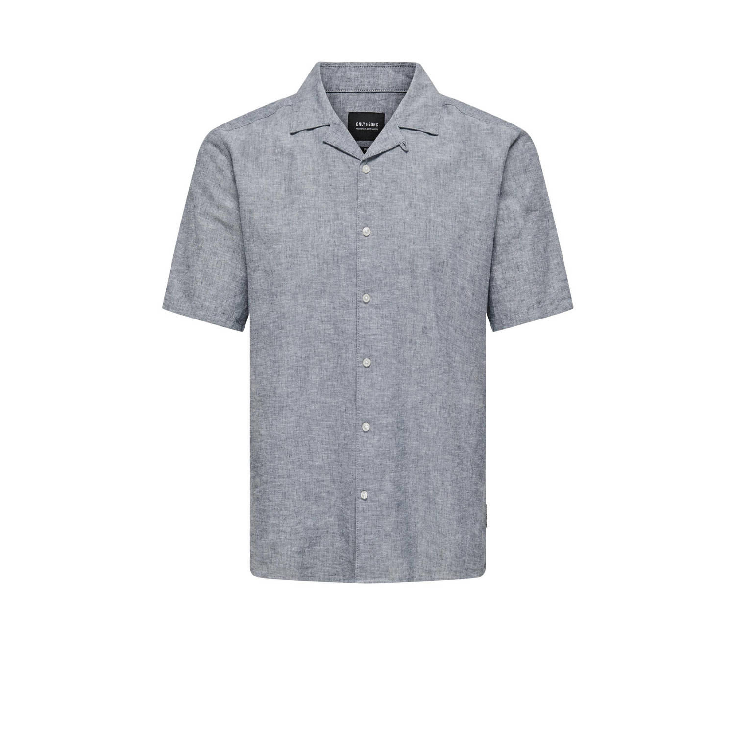 Only & Sons Slim fit linnen overhemd met 1 2-mouwen model 'CAIDEN'