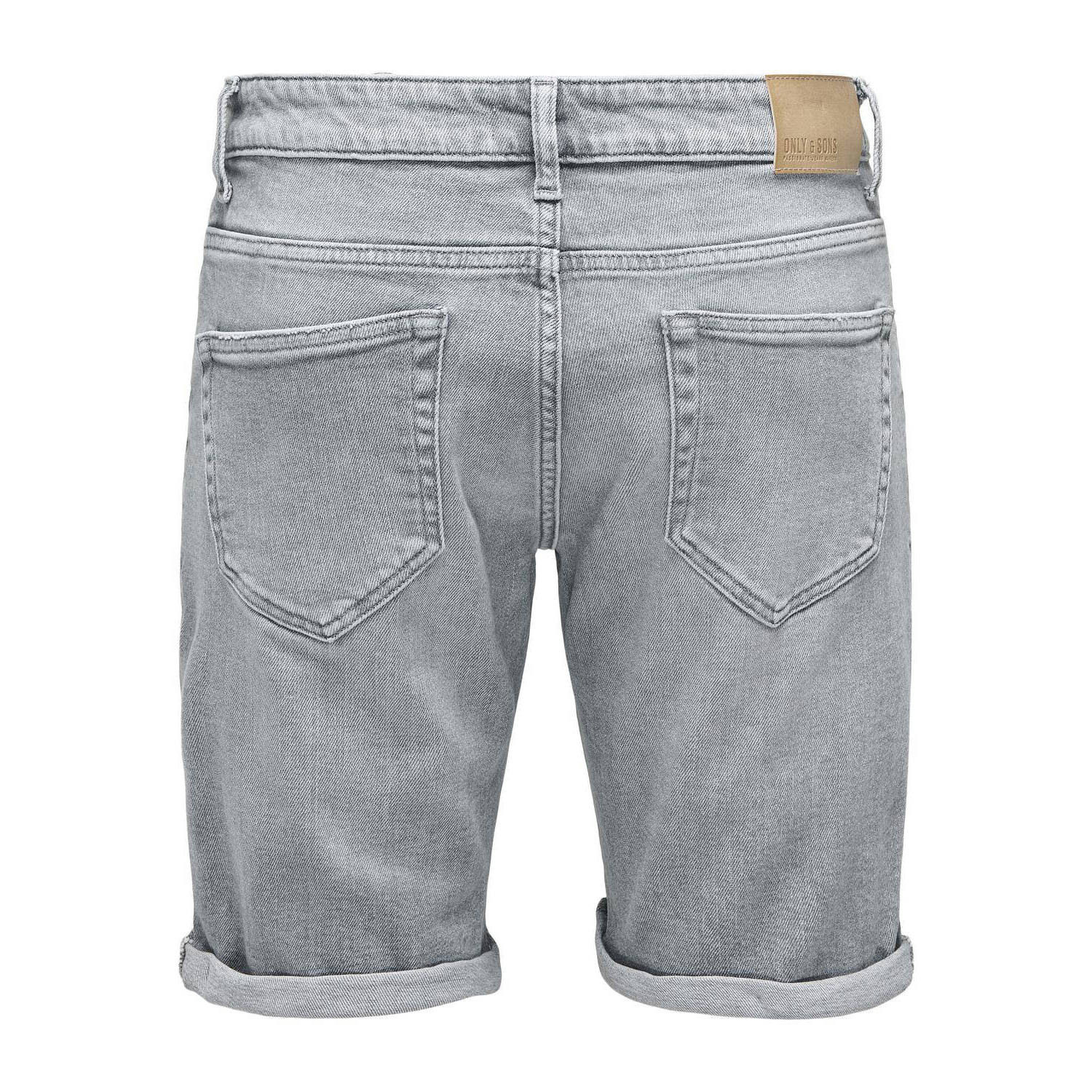 ONLY & SONS slim fit short ONSPLY medium grey denim