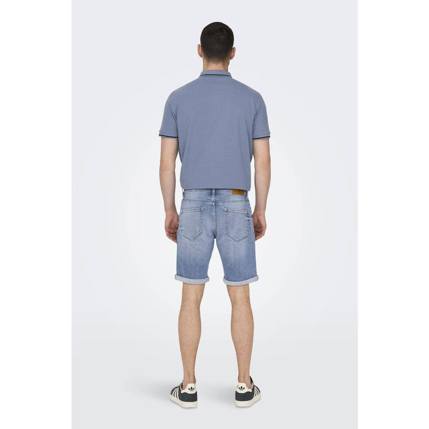 ONLY & SONS slim fit short ONSPLY medium blue denim