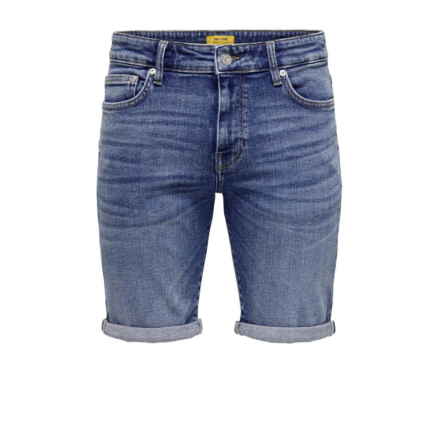 ONLY & SONS slim fit short ONSPLY dark blue denim