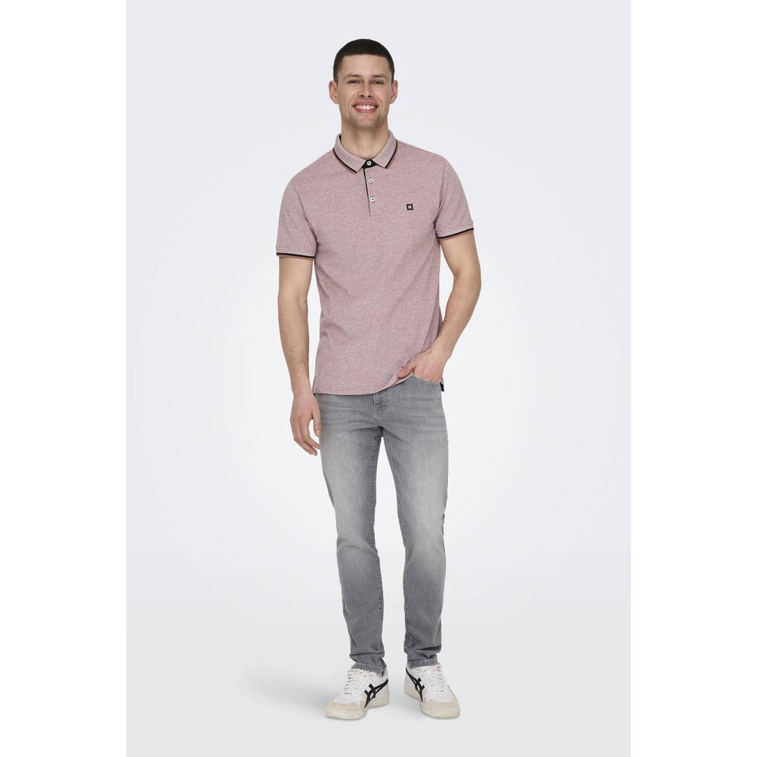 ONLY & SONS slim fit polo ONSFLETCHER met logo