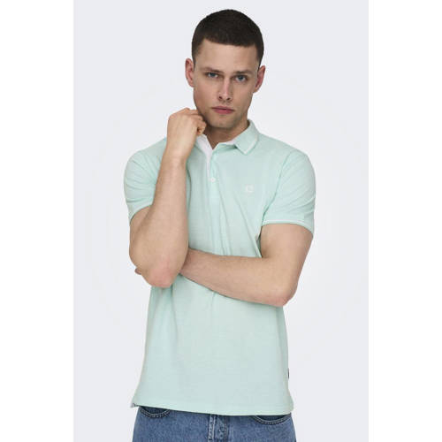 ONLY & SONS slim fit polo ONSFLETCHER yucca afbeelding