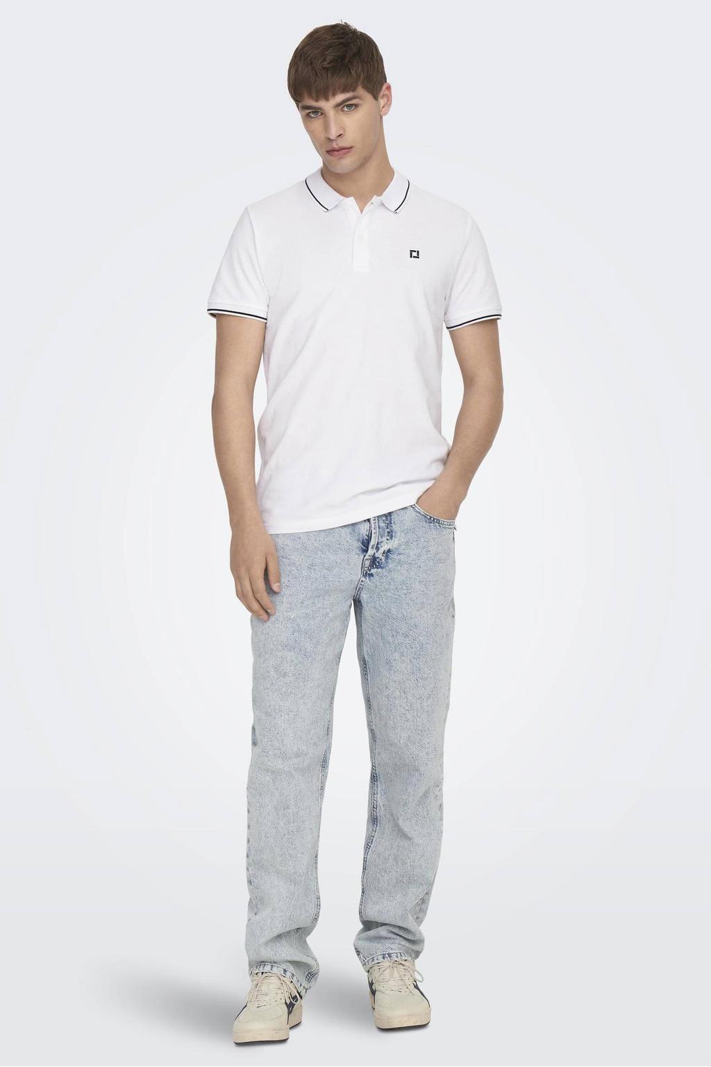 ONLY & SONS slim fit polo ONSFLETCHER bright white