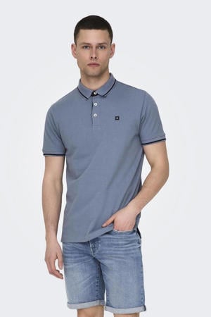 slim fit polo ONSFLETCHER flint stone