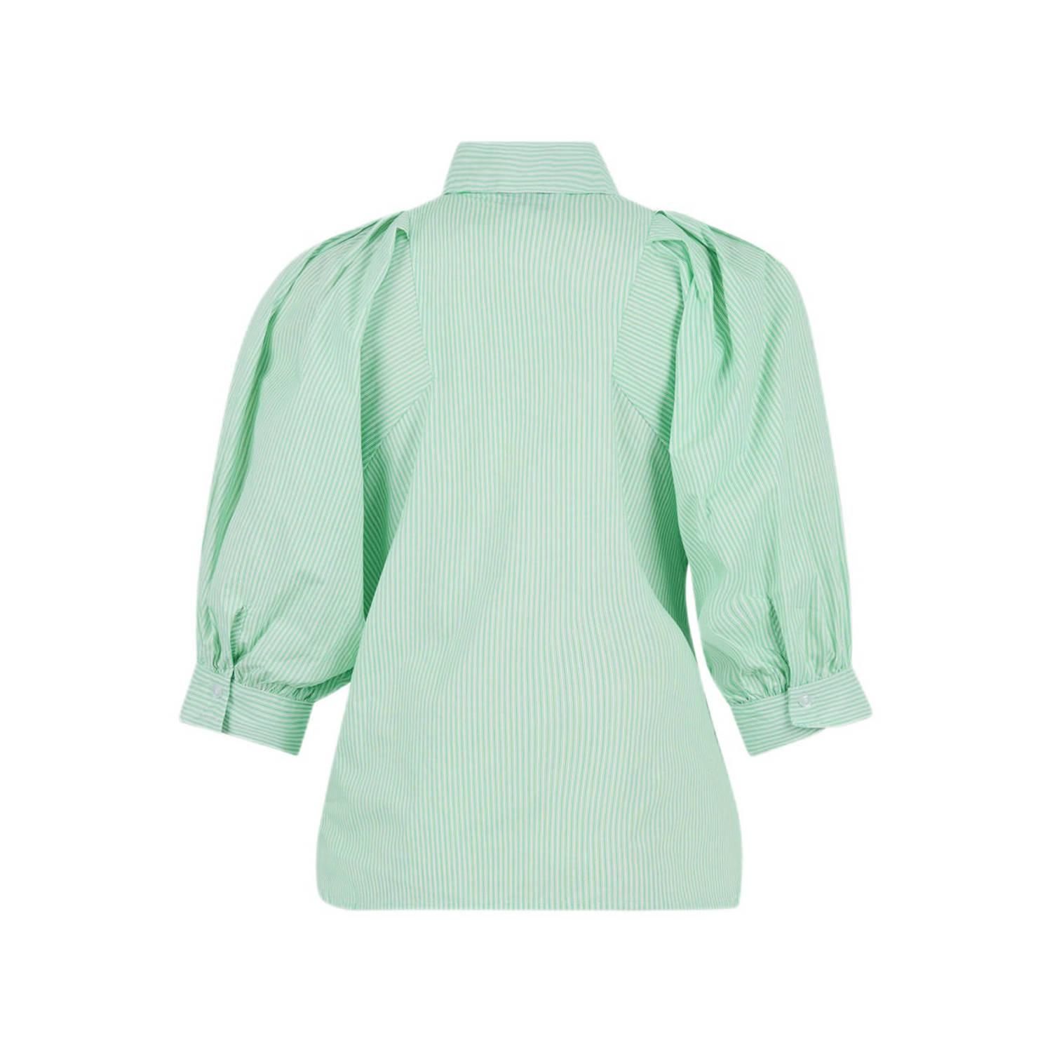 Shoeby gestreepte blousetop groen ecru