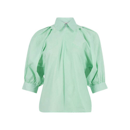 Shoeby gestreepte blousetop groen/ecru