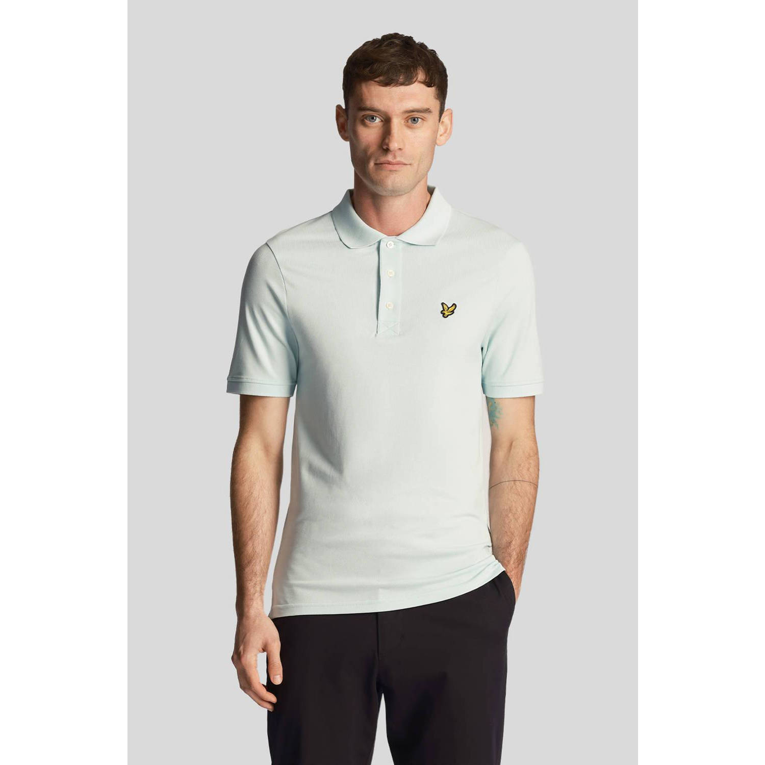 Lyle & Scott Klassieke Piqué Polo Shirt Blue Heren