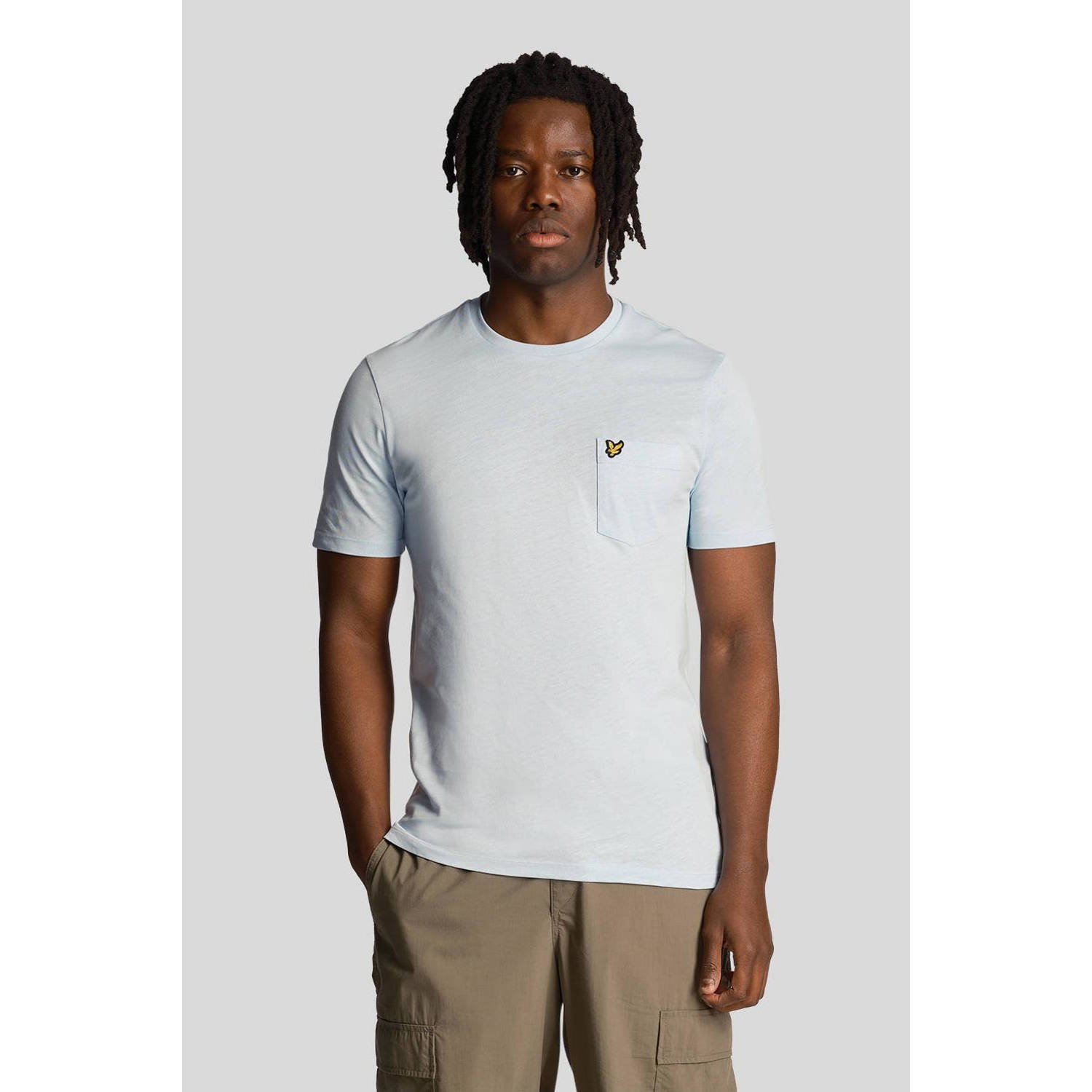 Lyle & Scott T-shirt met logo lichtblauw