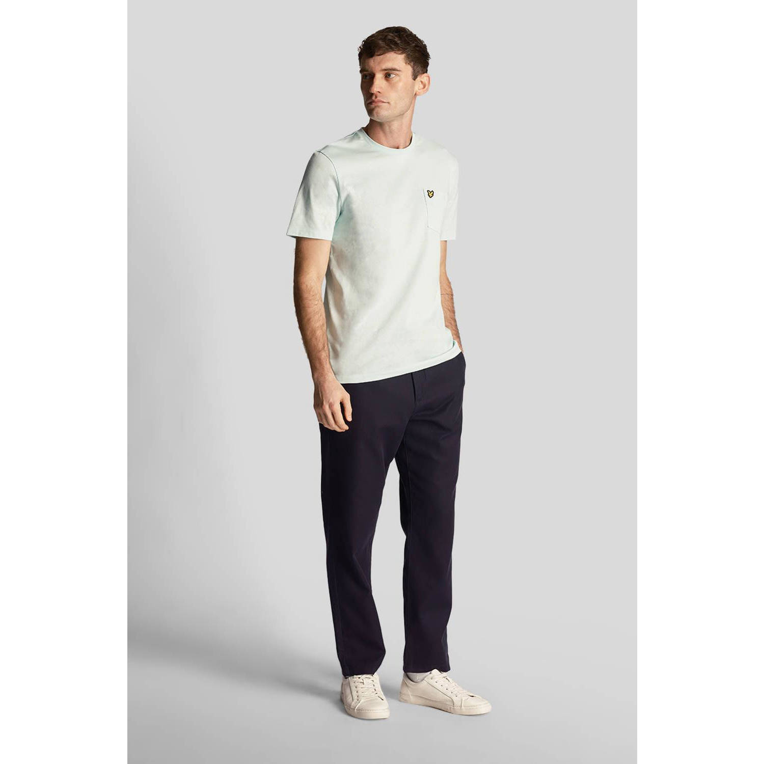 Lyle & Scott T-shirt met logo mintgroen