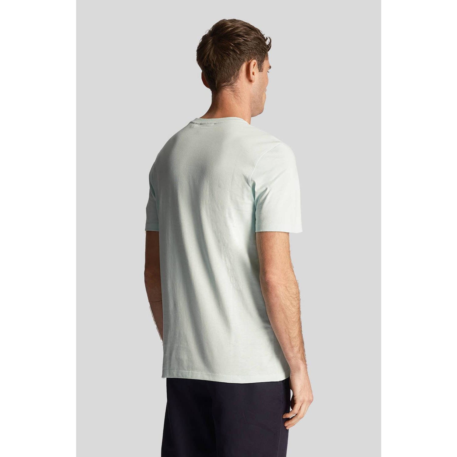 Lyle & Scott T-shirt met logo mintgroen