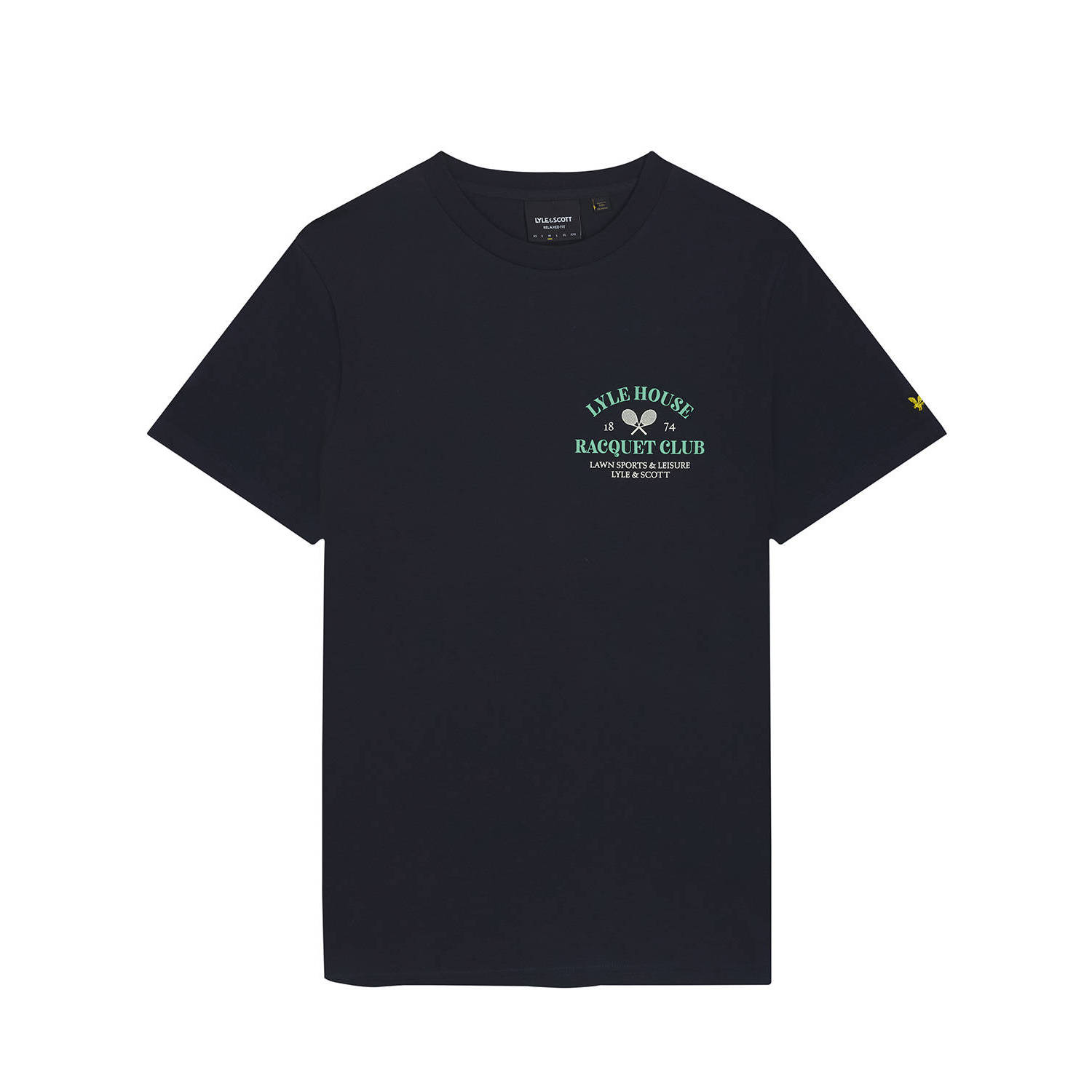 Lyle & Scott T-shirt met printopdruk donkerblauw