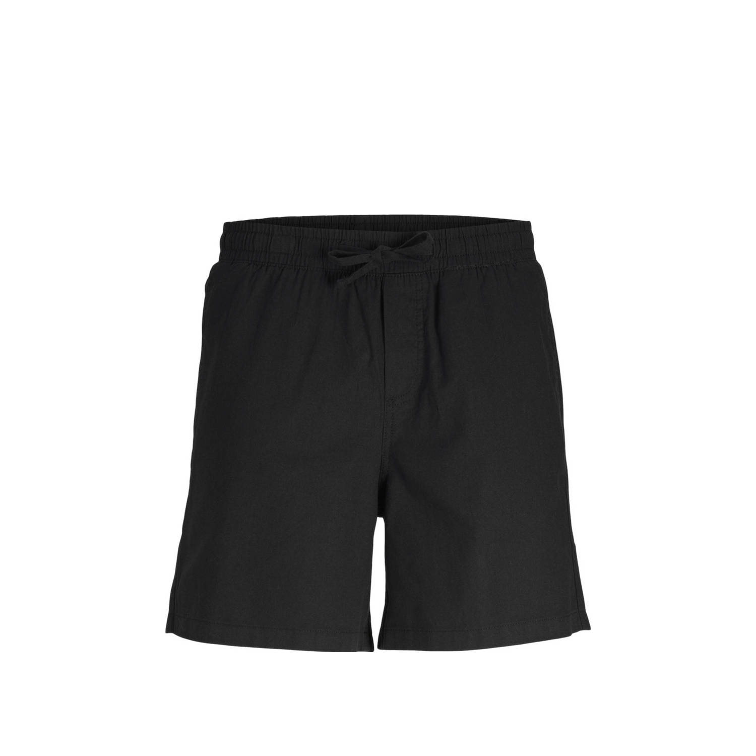 JACK & JONES PANTS STUDIO linnen regular casual short JPSTJAIDEN zwart