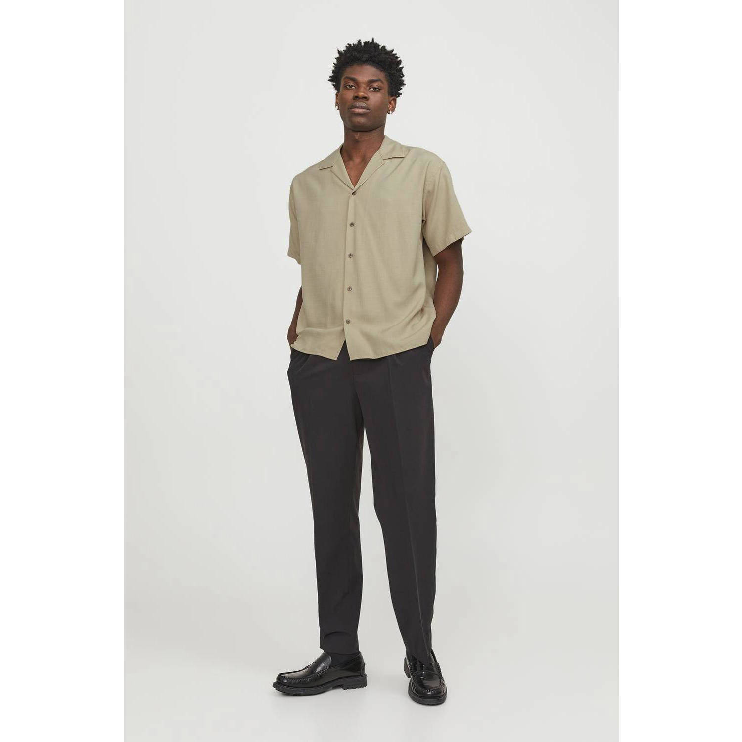 JACK & JONES PREMIUM regular fit overhemd JPRCCAARON fields of rye