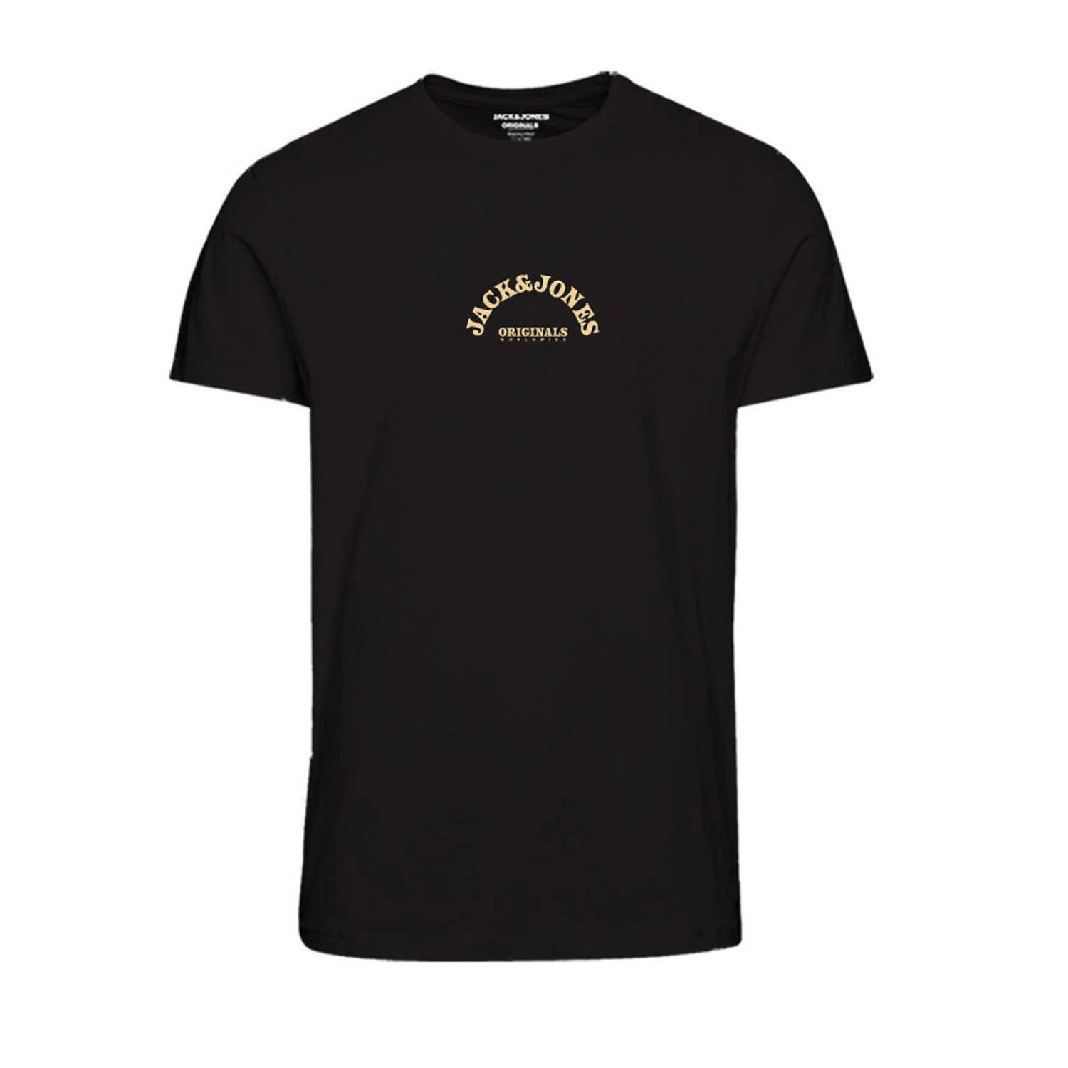 JACK & JONES ORIGINALS T-shirt JORMARBELLA met backprint zwart