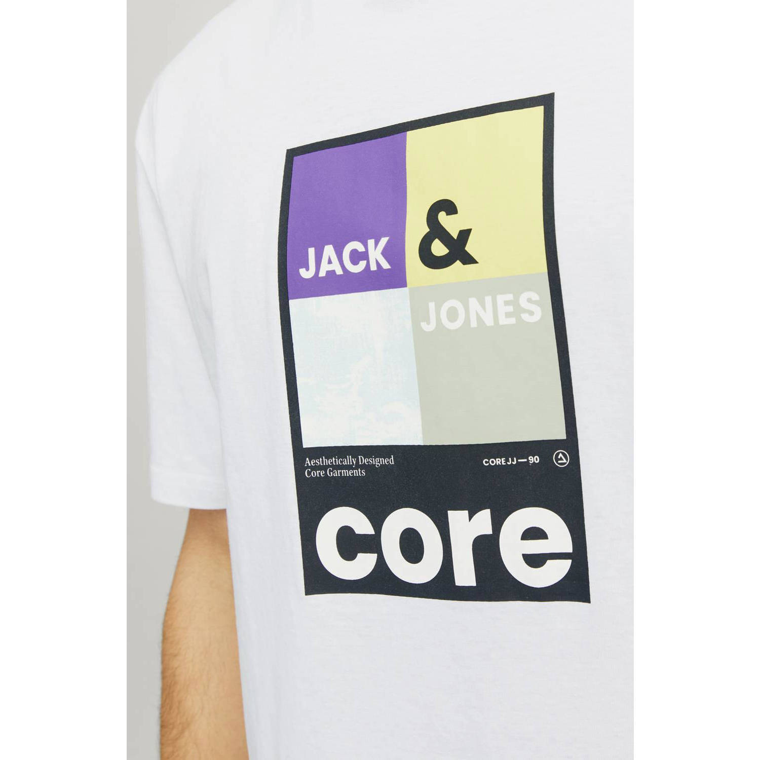 JACK & JONES CORE oversized T-shirt JCOJJ COLORFUL met printopdruk