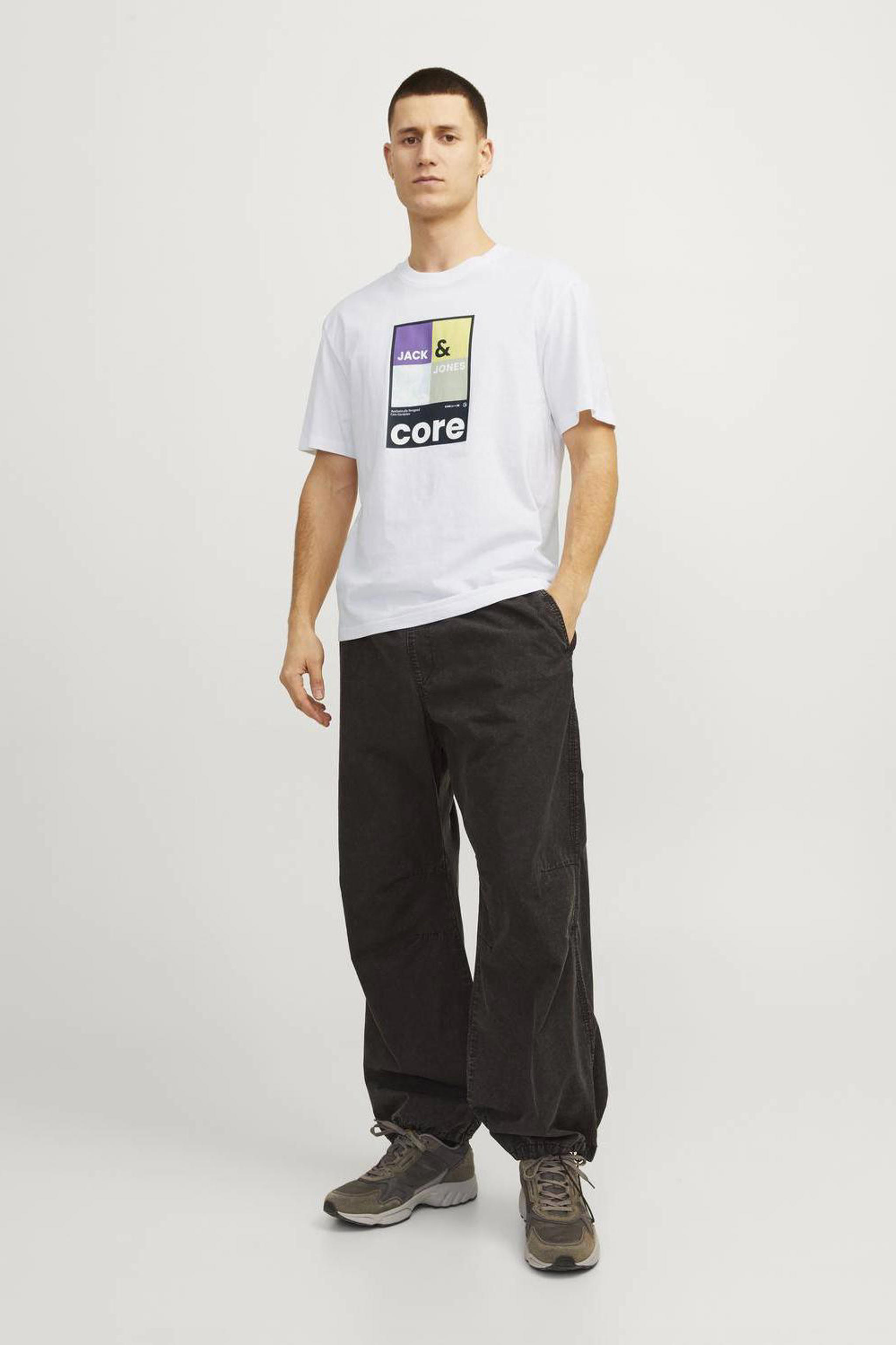 JACK & JONES JJJAXON Tee SS Crew Neck LN - Camiseta De Manga
