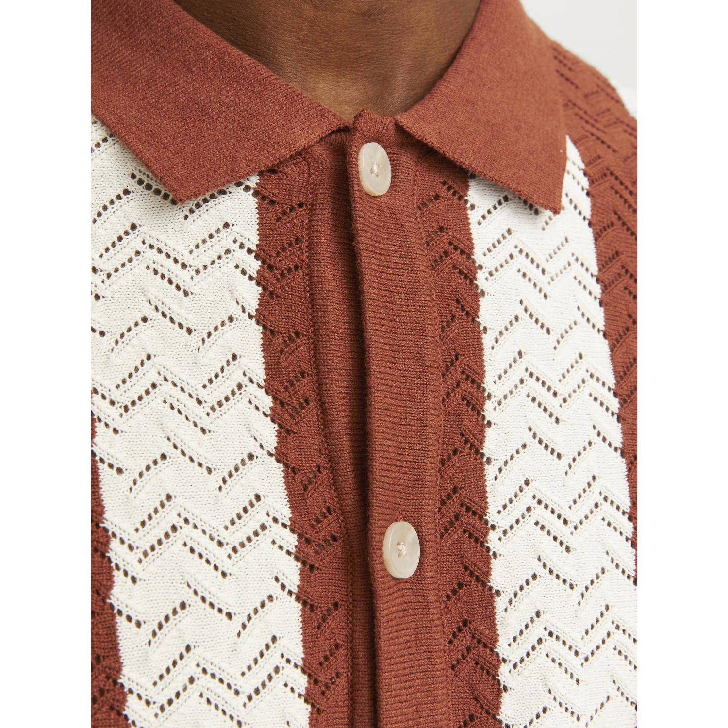 JACK & JONES ORIGINALS regular fit overhemd JORNOTO met ingebreid patroon