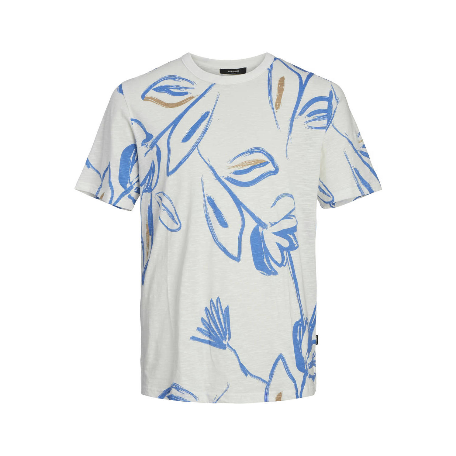 JACK & JONES PREMIUM T-shirt JPRBLAPALMA met all over print cloud dancer