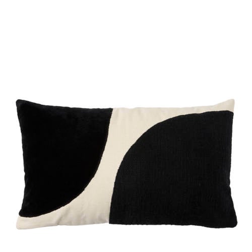 NOUS Living sierkussenhoes Laval (30x50 cm) - zwart