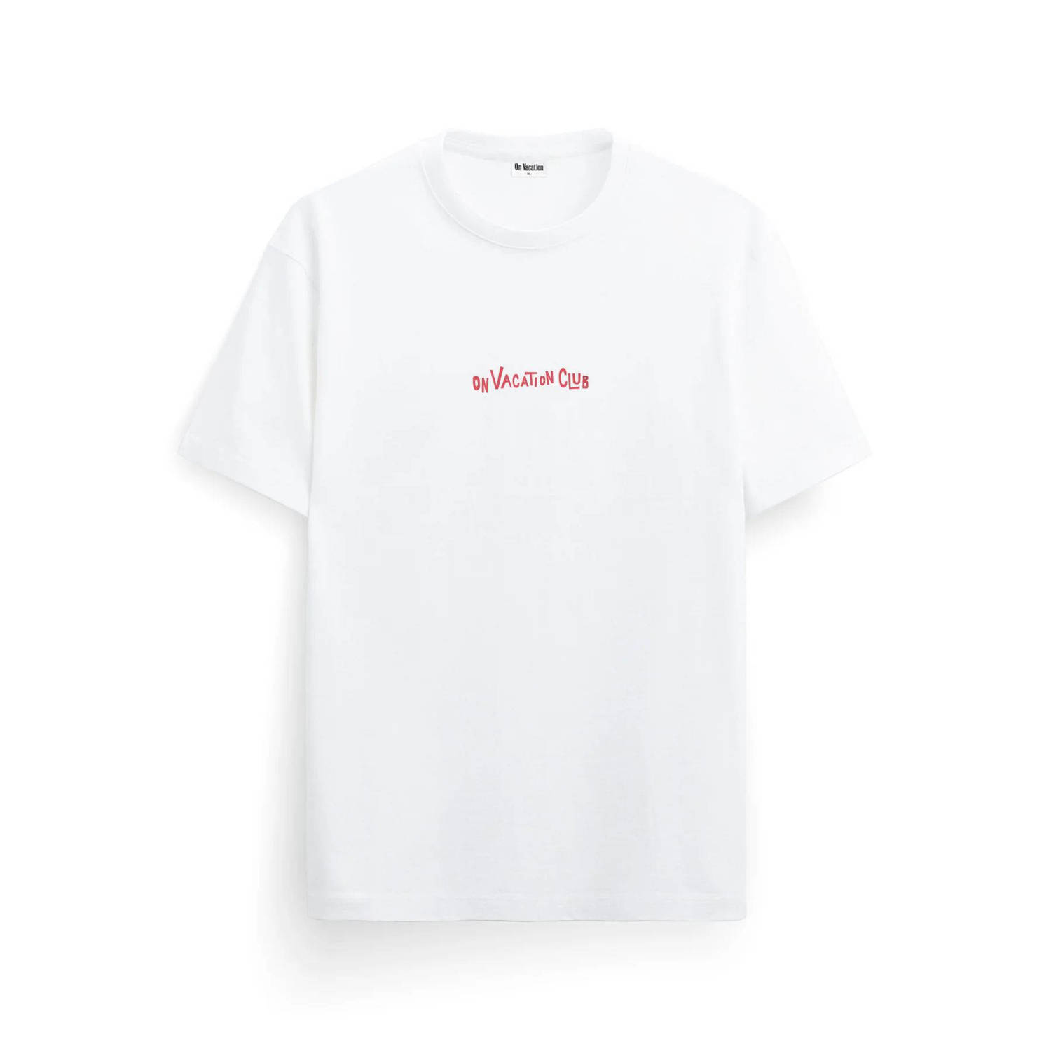 On Vacation Club T-shirt Espresso Martini met backprint en borduursels wit multi