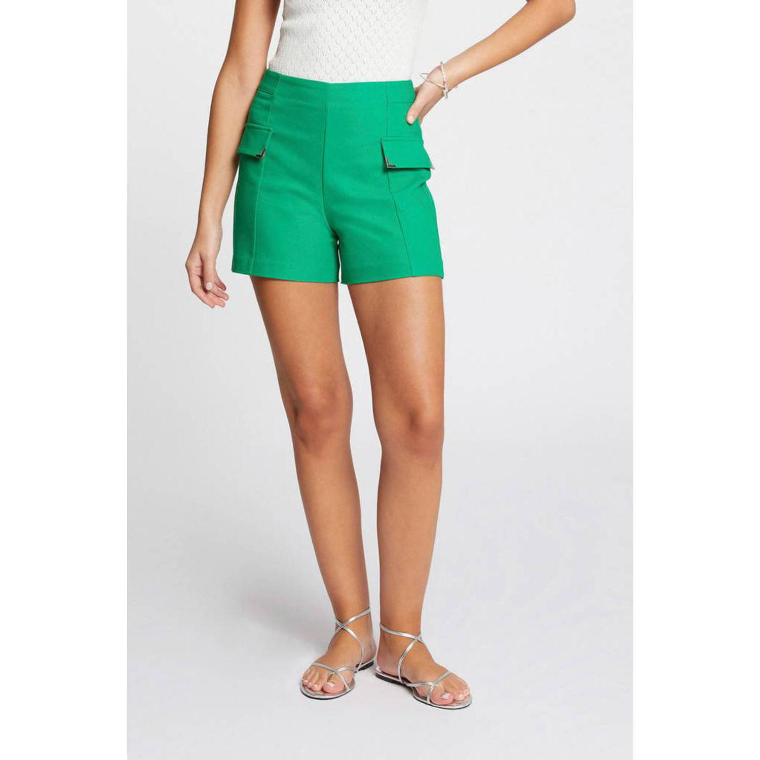 Morgan high waist relaxed broek groen