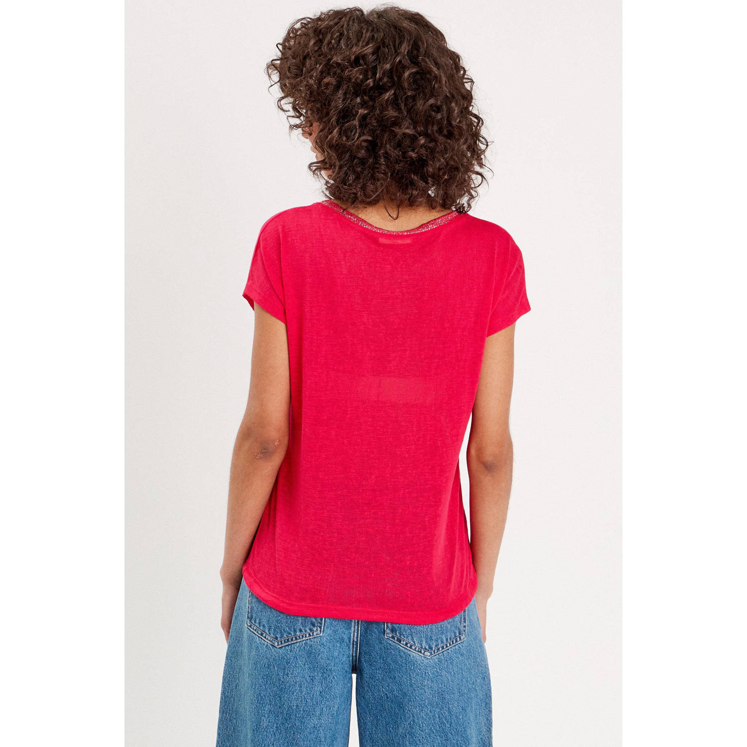 Cache T-shirt rose red