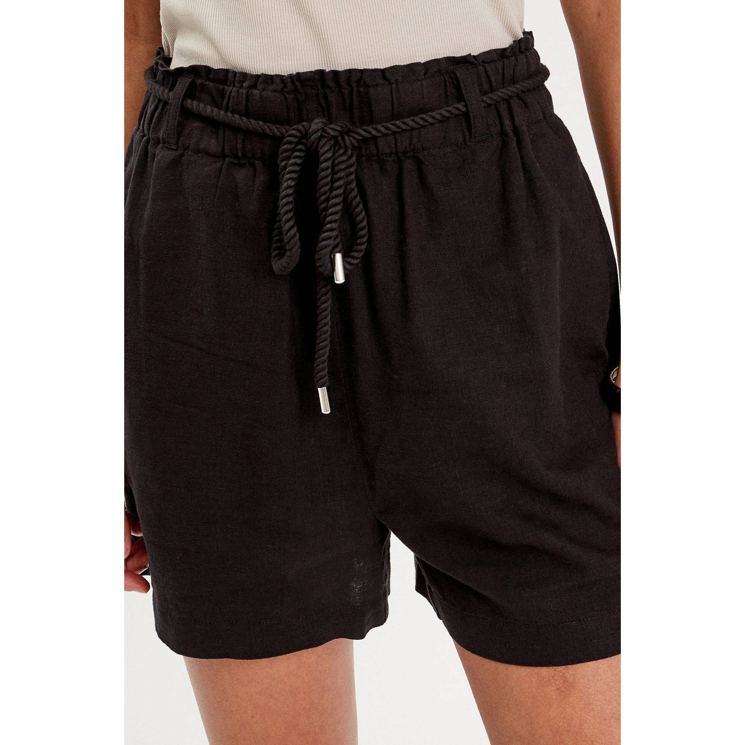 Cache high waist loose fit short zwart