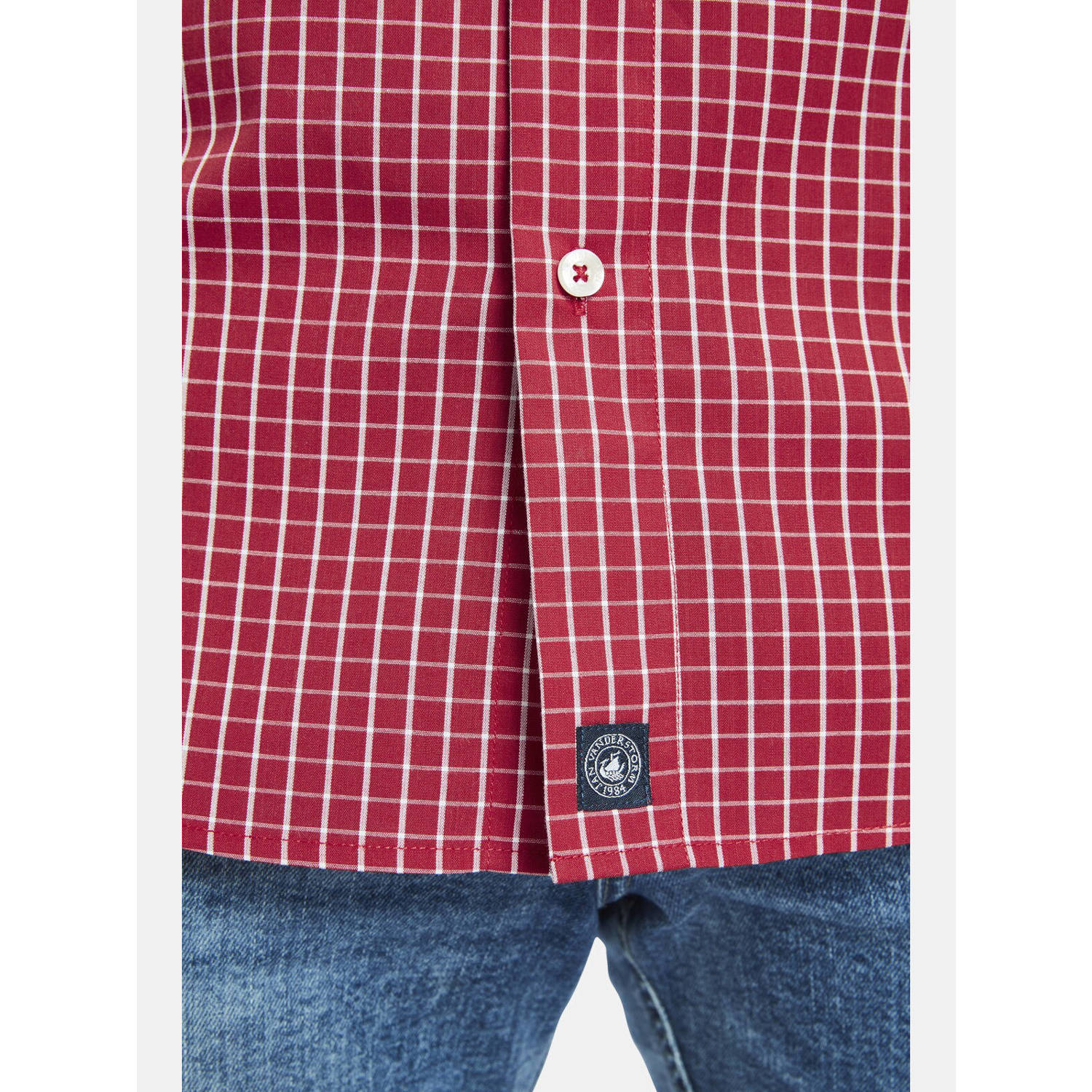 Jan Vanderstorm casual overhemd rood