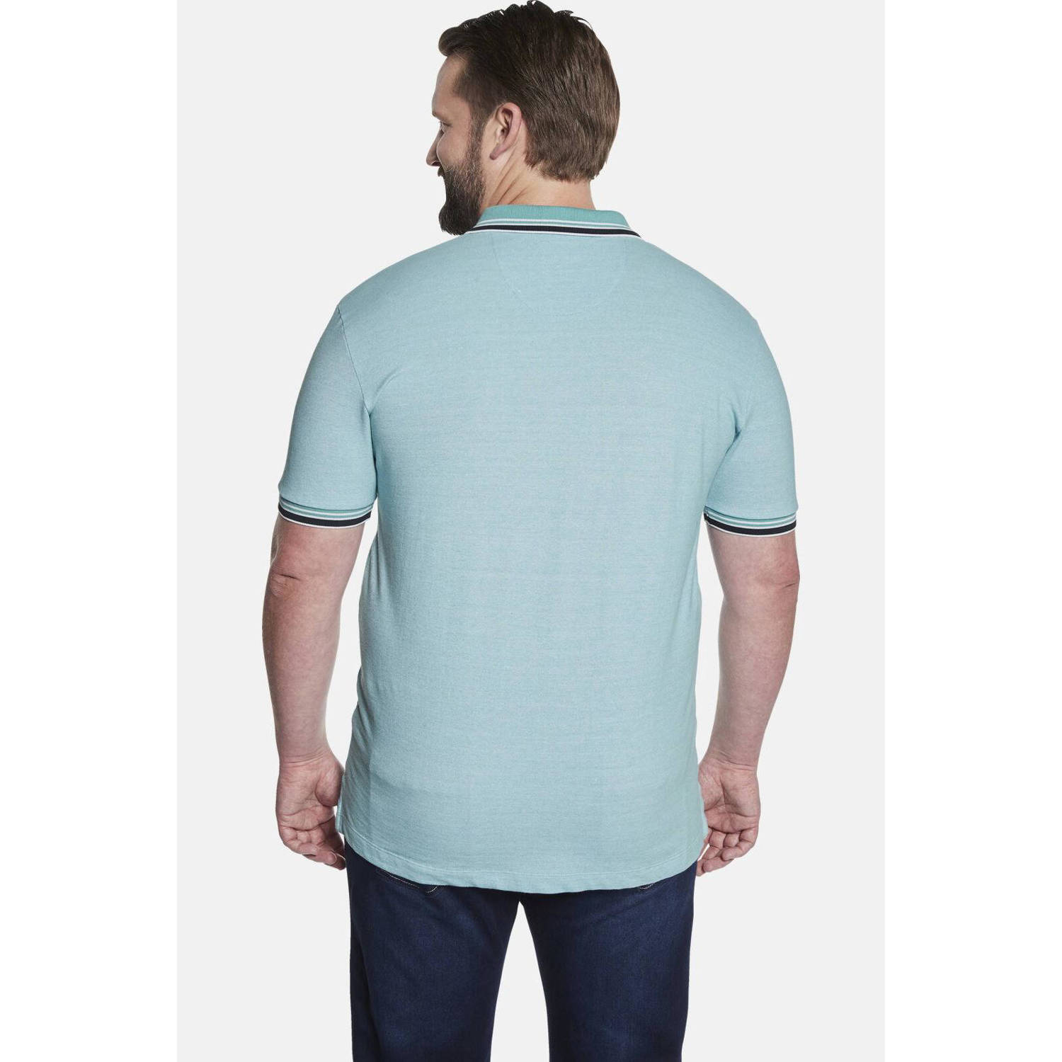 Charles Colby regular fit polo Earl LANDON Plus Size met contrastbies