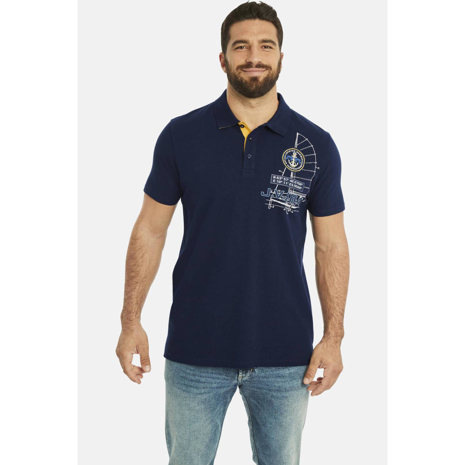 Jan Vanderstorm regular fit polo NICCO Plus Size