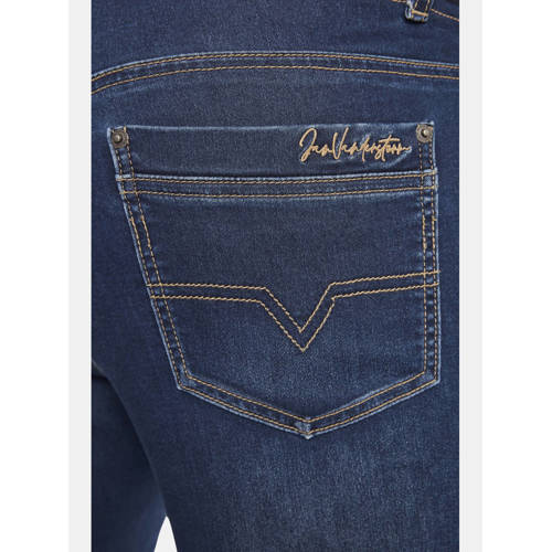 Jan Vanderstorm loose denim short GULLBRAND Plus Size donkerblauw afbeelding
