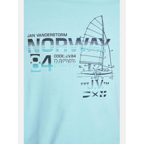 Jan Vanderstorm +FIT Collectie EILI loose T-shirt Plus Size turquoise afbeelding