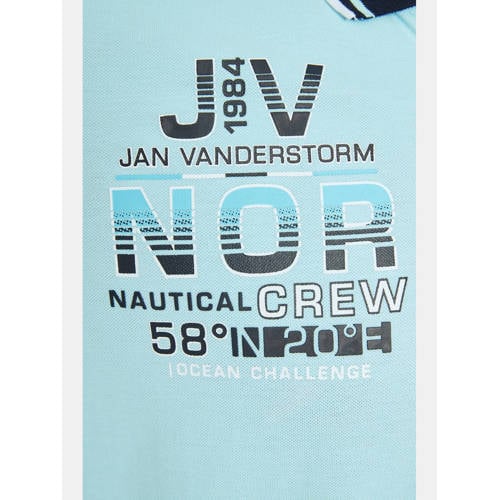 Jan Vanderstorm +FIT Collectie polo JERKER Plus Size met printopdruk afbeelding
