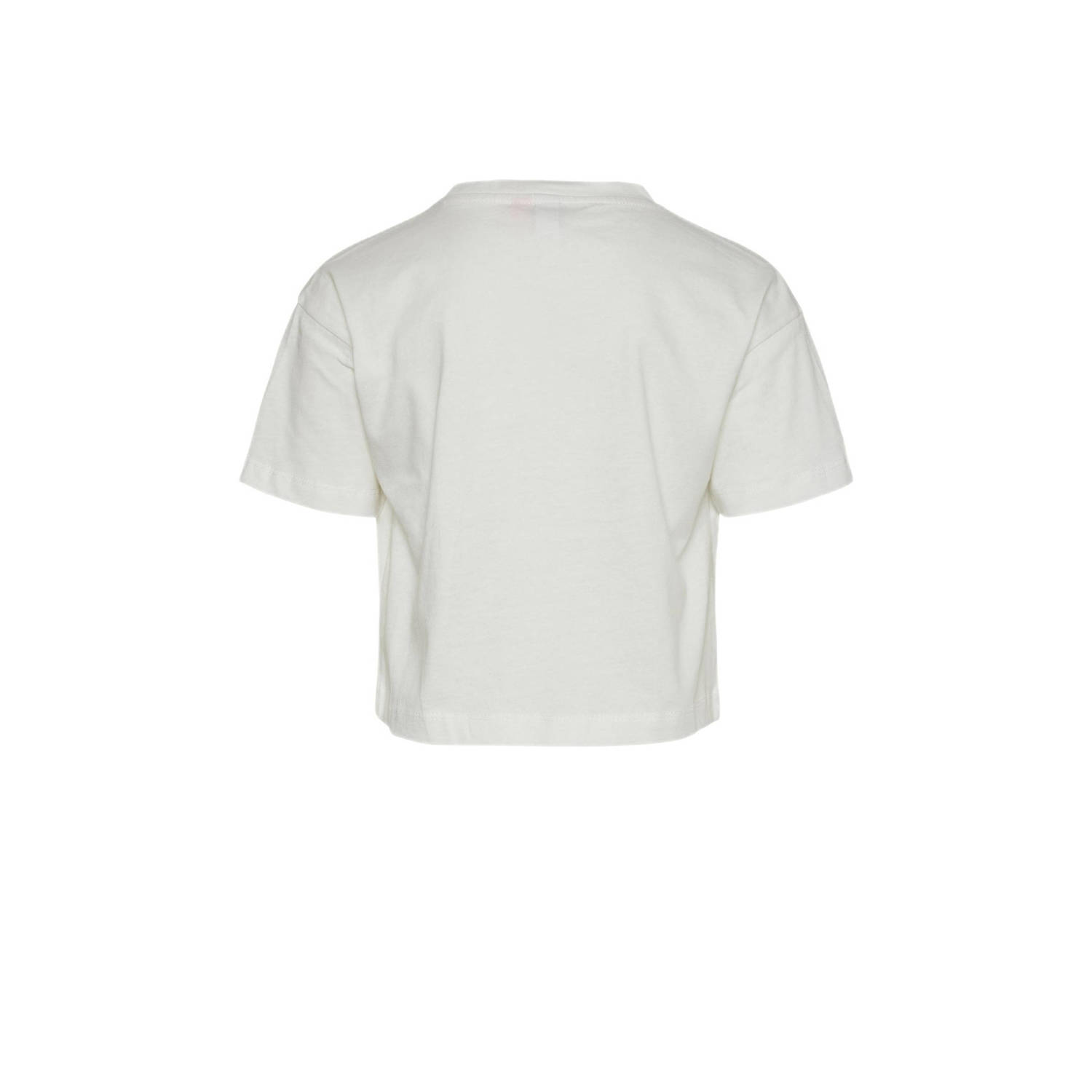 VERO MODA GIRL T-shirt VMSMILES KELLY met tekst wit blauw